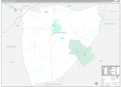 Van Buren County, TN Wall Map Premium Style 2024